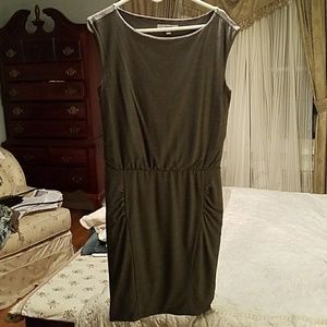 Athleta black and white striped dress